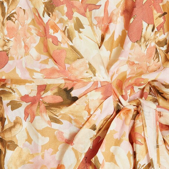 Significant Other Kenna balloon-sleeve dress wrap mini floral size US 6 - Picture 4 of 5